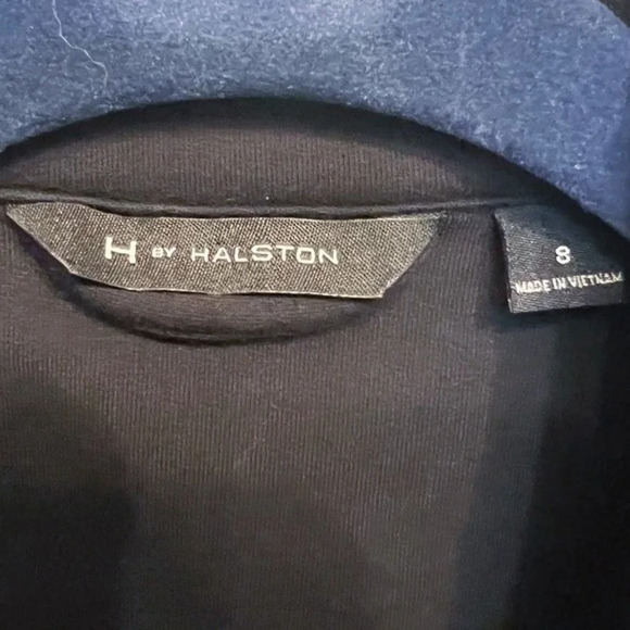 H By Halston French Terry Motorcycle Jacket With Rib Detail In Black Size 8 NWOT - Picture 7 of 10